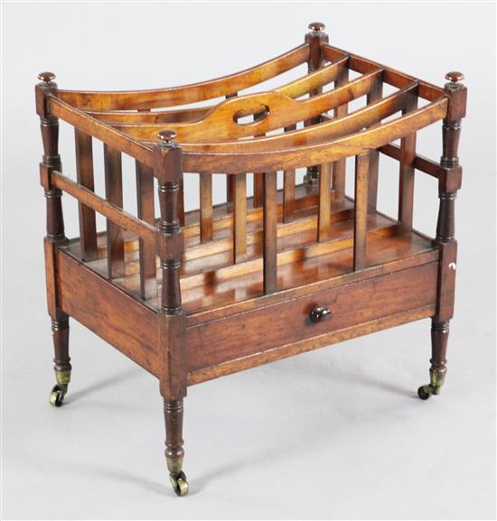 A George III mahogany canterbury, W.1ft 7in. H.1ft 8in.